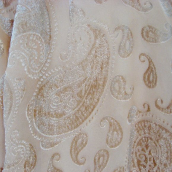 Nanette Lepore Tunic Blouse Cream Flowy Loose Romantic Holiday Party Size Medium - Picture 12 of 15